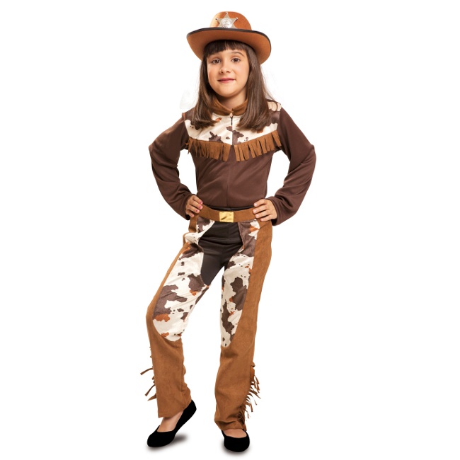 Vista principal del disfraz de cowboy en tallas 3 a 12 años