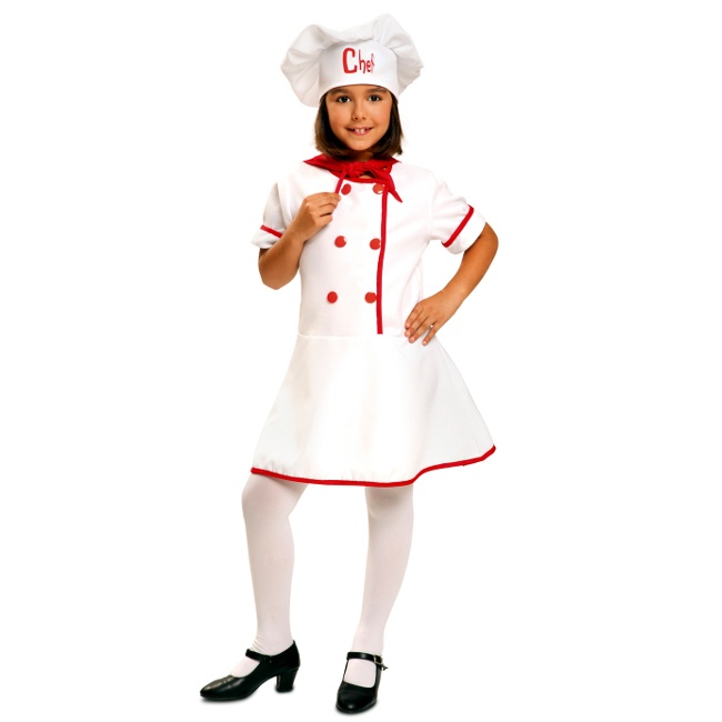 Vista principal del disfraz de Chef en tallas 3 a 12 años