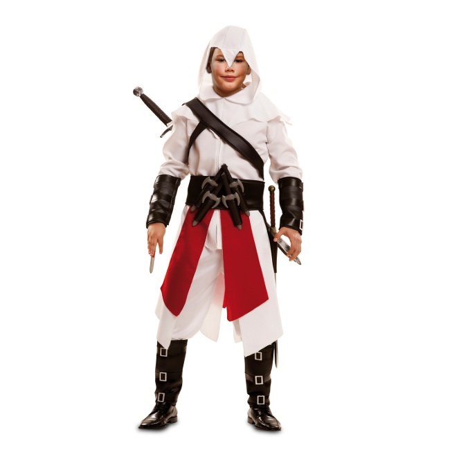 Vista principal del disfraz de Ezio Auditore en tallas 5 a 12 años