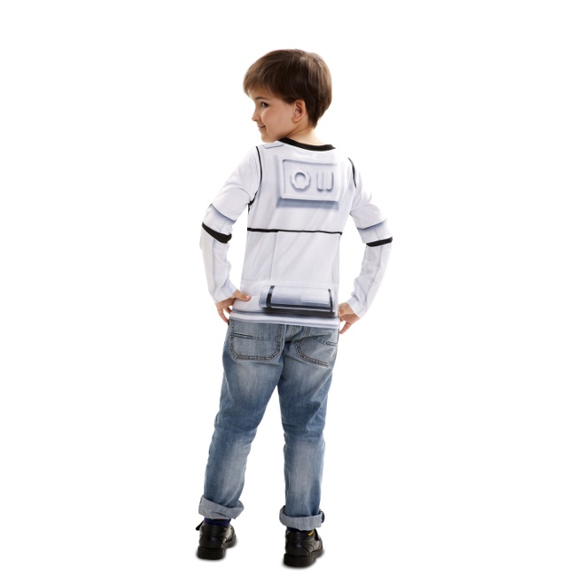 Foto lateral/trasera del modelo de Stormtrooper infantil