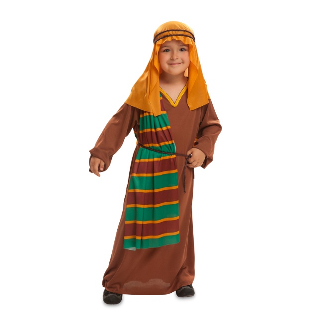 Vista frontal del disfraz de hebreo infantil en tallas 3 a 12 años