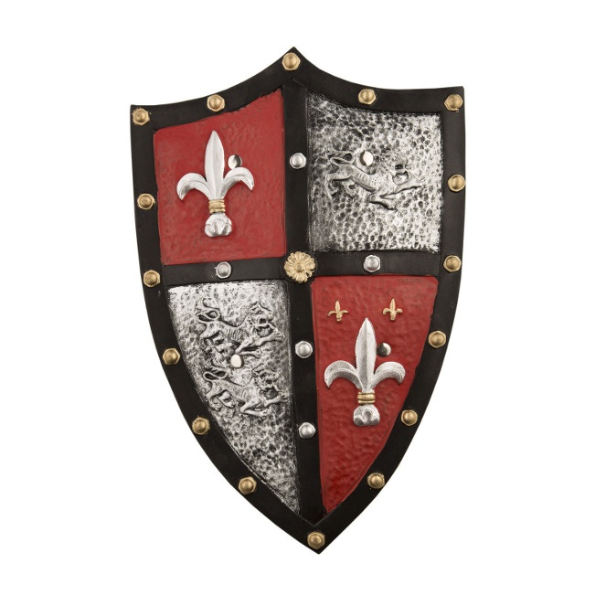 Vista principal del escudo de foam de caballero medieval - 54 x 34 cm en stock