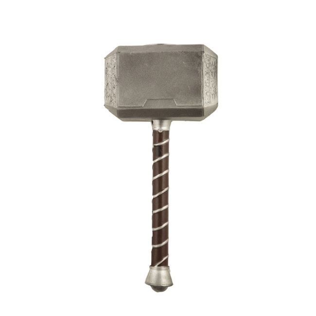 Vista frontal del martillo de Thor de foam - 43 cm en stock