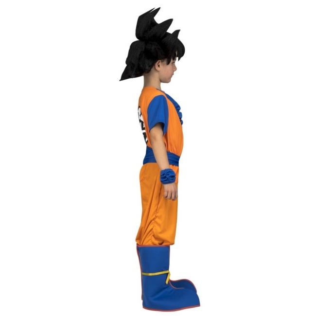 Foto lateral/trasera del modelo de Son Goku con accesorios en caja