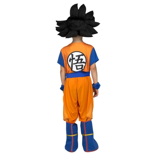 Foto lateral/trasera del modelo de Son Goku con accesorios en caja
