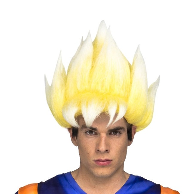 Peluca de Son Goku Saiyan en caja para adulto por 29,00 €