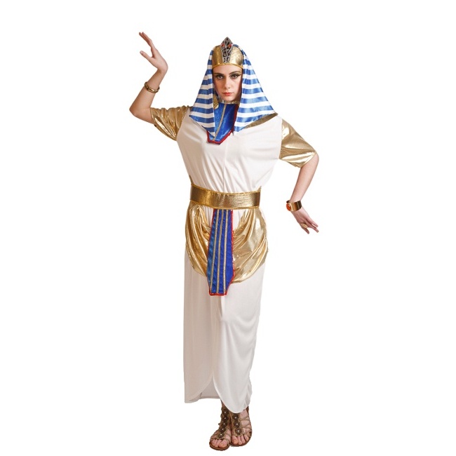 Vista principal del disfraz de faraón en talla M-L