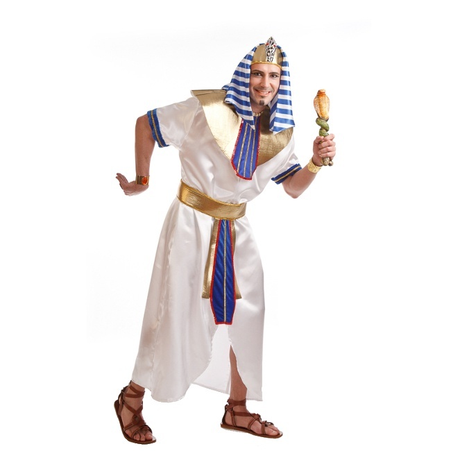 Vista delantera del disfraz de faraón en talla M-L