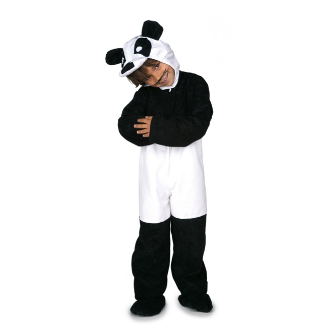 Vista principal del disfraz de oso panda infantil en tallas 3 a 10 años