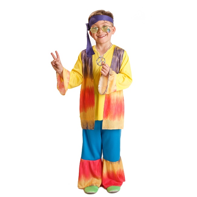 código postal mostrador Meandro Disfraz de hippie años 70 para niño por 12,50 €
