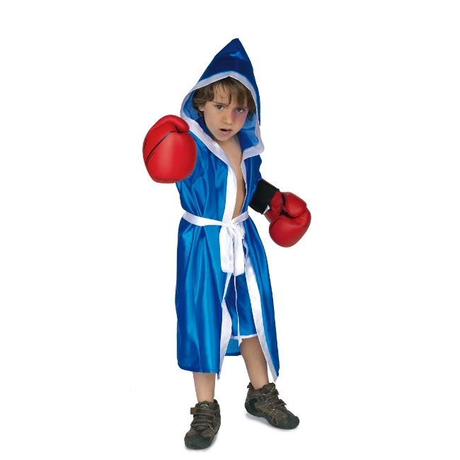 Vista principal del disfraz de boxeador en tallas 3 a 10 años