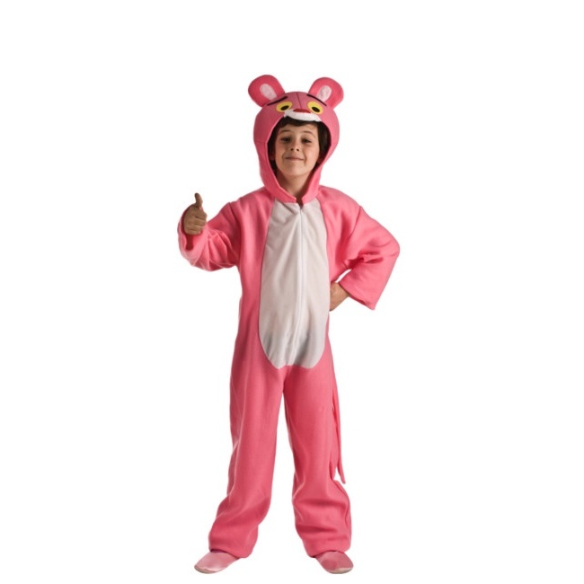 Vista principal del disfraz de pantera rosa infantil en tallas 3 a 10 años