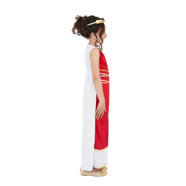 Foto lateral/trasera del modelo de ciudadano romano con túnica