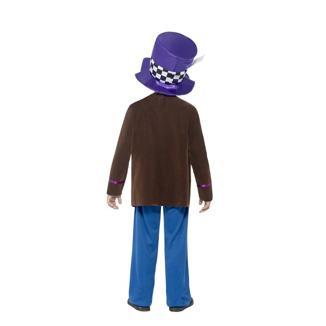 Foto lateral/trasera del modelo de Willy Wonka infantil