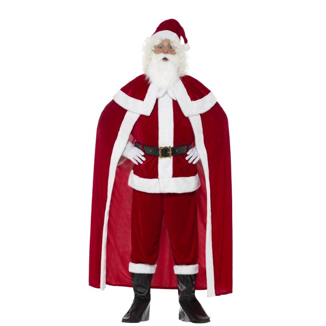 Hombre diario Belicoso Disfraz de Papá Noel con capa por 78,25 €