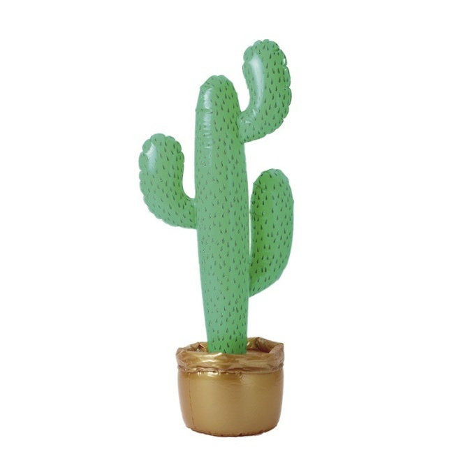 Vista frontal del cactus hinchable - 90 cm en stock