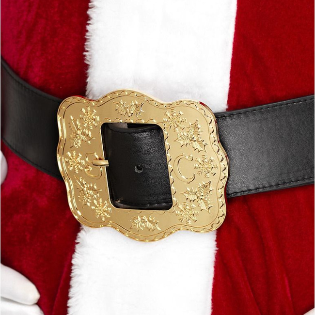 Cinturón con hebilla dorada de Santa Claus por 8,25