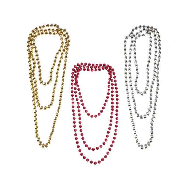 Vista principal del collar de perlas de colores - 1,82 m en stock