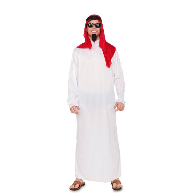 Vista delantera del disfraz de árabe