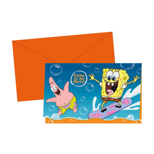 Invitacin De Bob Esponja Etsy Invitacin De Bob Esponja Etsy