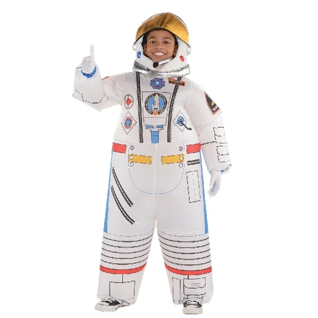 Vista principal del disfraz de astronauta hinchable infantil en stock