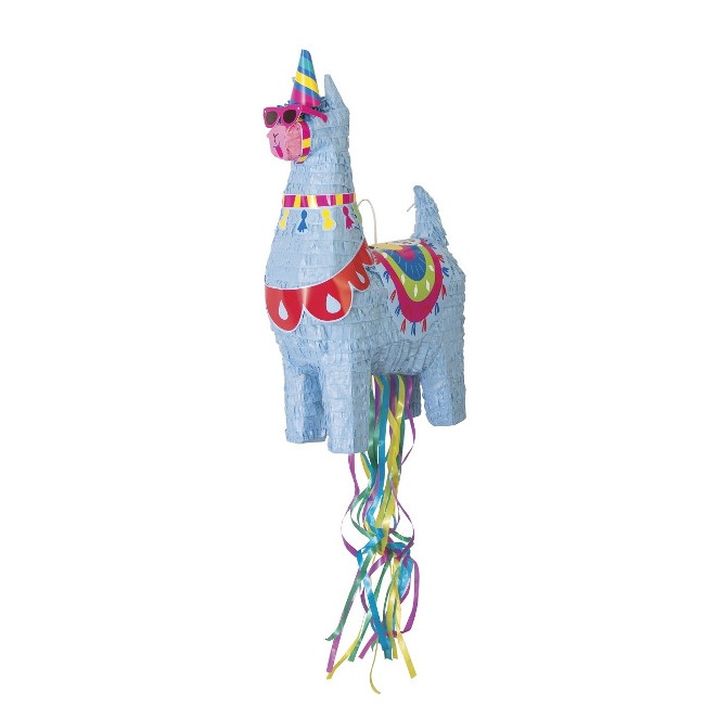 Vista principal del piñata 3D de Llama Party de 16 x 35 x 55 cm en stock