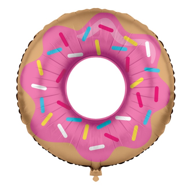 Vista principal del globo silueta XL de Donuts de 76 cm - Creative Converting en stock