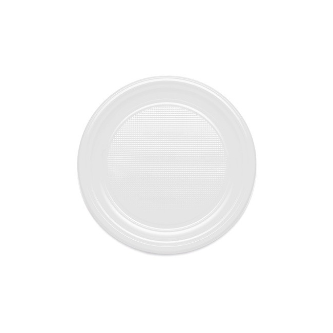 Vista delantera del platos redondos blancos de 17 cm - Maxi products - 15 unidades en stock