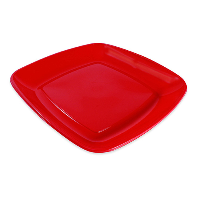 Bandejas extra grandes cuadradas rojas de 30,5 x 30,5 cm 3 unidades