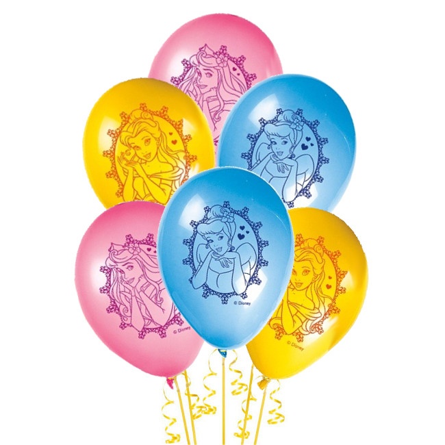 Vista frontal del globos de las Princesas Disney - Procos - 8 unidades en stock