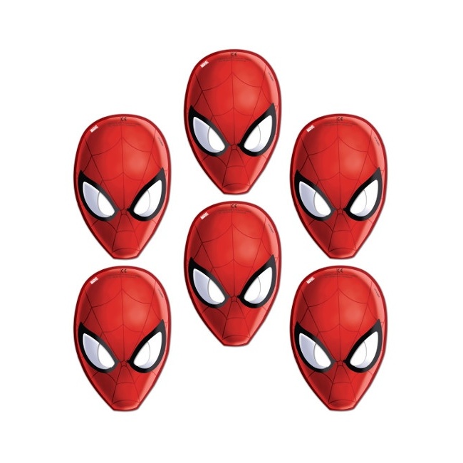 Vista delantera del caretas de Spiderman - 6 unidades en stock