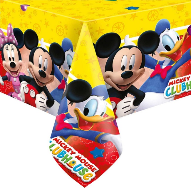 Vista frontal del mantel de Mickey Mouse - 1,20 x 1,80 m en stock