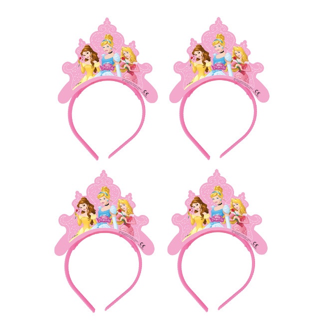 Tiaras rosas de las Princesas Disney 4 unidades