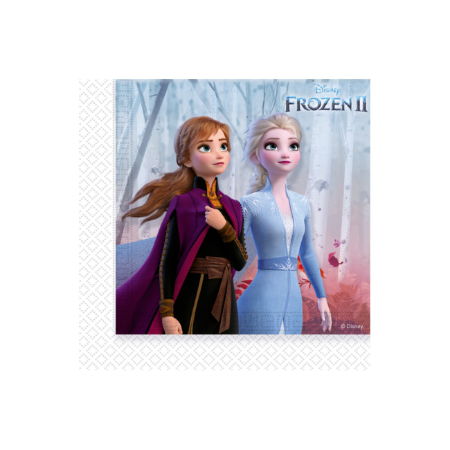 Vista principal del servilletas de Frozen II de 16,5 x 16,5 cm - 20 unidades en stock