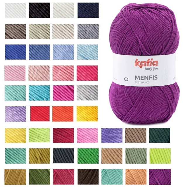 Menfis de 100 gr - 100% Algodón - Katia por 4,95 €