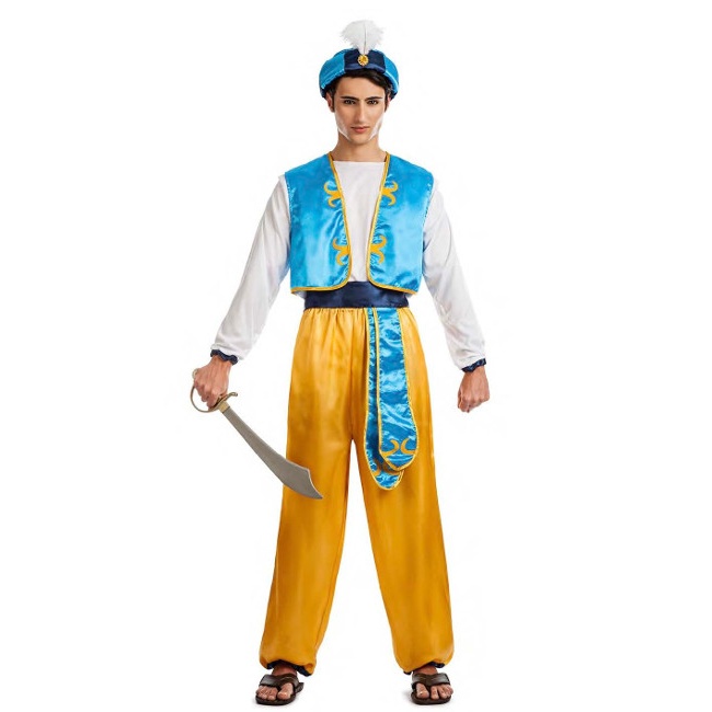 Vista principal del disfraz de príncipe aladino disponible también en talla XL