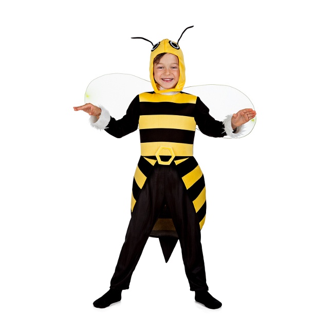 Vista delantera del disfraz de rey abeja en tallas 3 a 12 años
