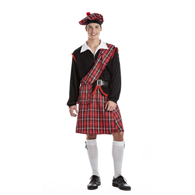 Vista principal del disfraz de escocés clásico