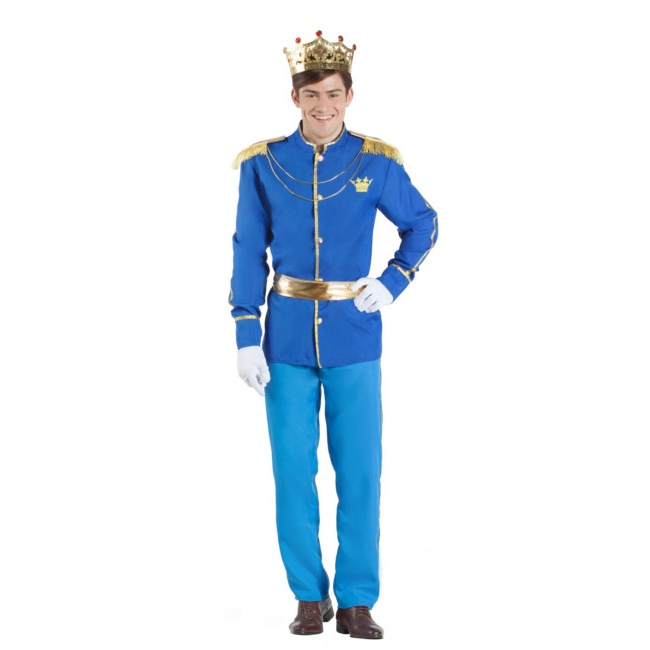 Disfraz de príncipe azul de cuento para hombre por 22