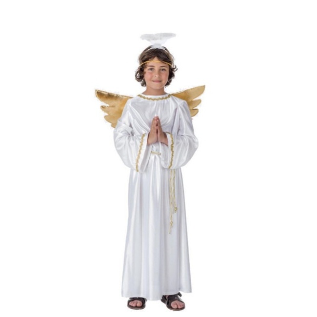 Uva Entrelazamiento Consistente Disfraz de ángel con alas doradas infantil por 13,50 €