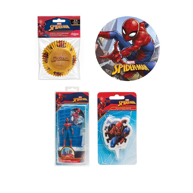 Pack de cumpleaños fiesta Spiderman - Dekora - 4 productos por 22,00 €