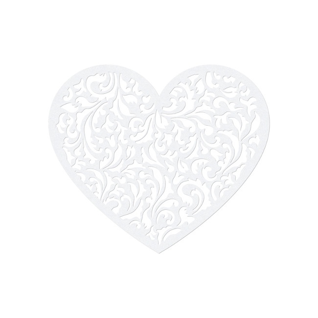 Foto detallada de decoración de papel de corazones de 12 x 10 cm - 10 unidades