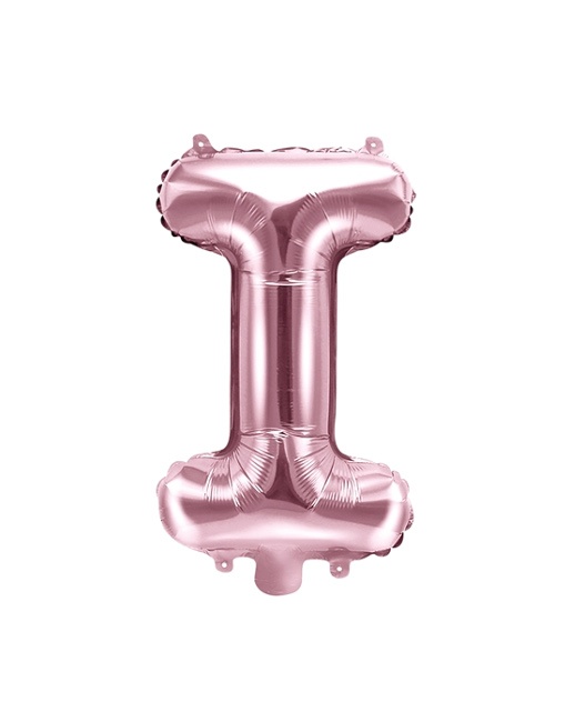 Vista frontal del globo de letra rosa dorado - 35 cm - PartyDeco en stock