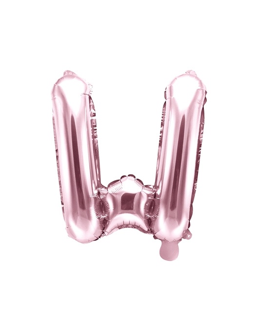 Vista frontal del globo de letra rosa dorado - 35 cm - PartyDeco en stock