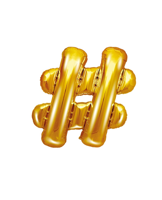 Vista principal del globo de letra dorada de 35 cm - PartyDeco en stock