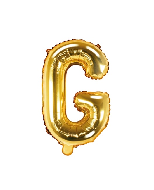 Vista principal del globo de letra dorada de 35 cm - PartyDeco en stock