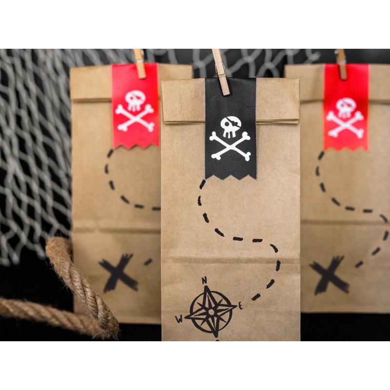 Foto detallada de bolsas de papel de Pirata - 6 unidades