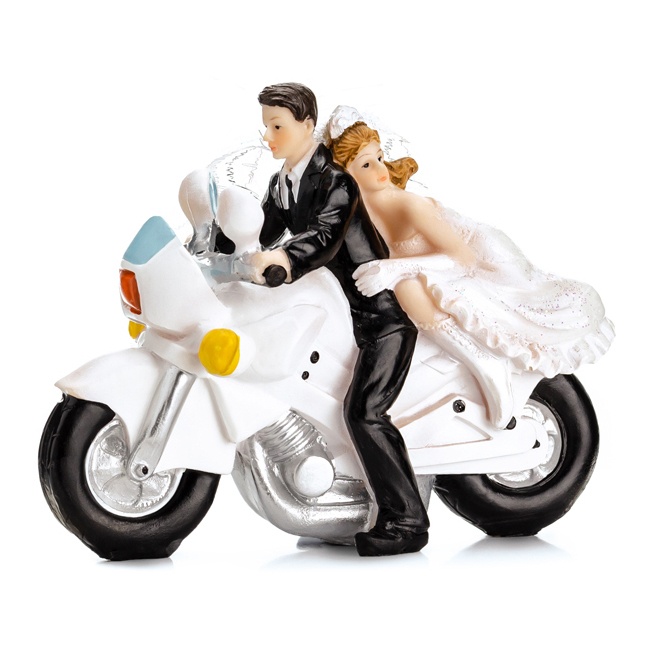 Figuras Tarta Novios Moto