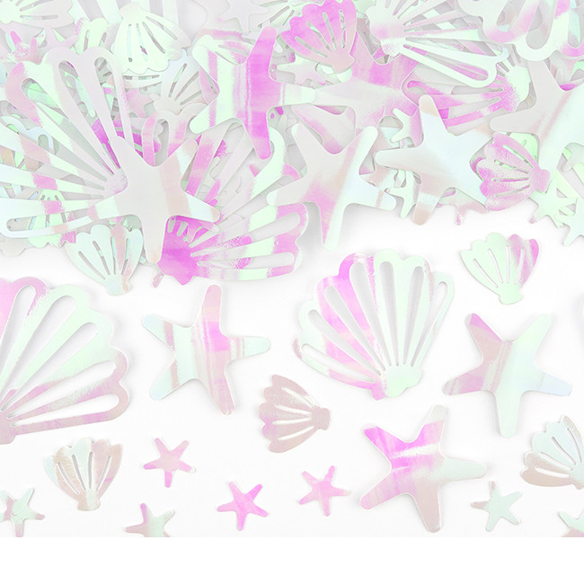 Vista principal del confetti de mundo marino iridiscente de 23 gr en stock