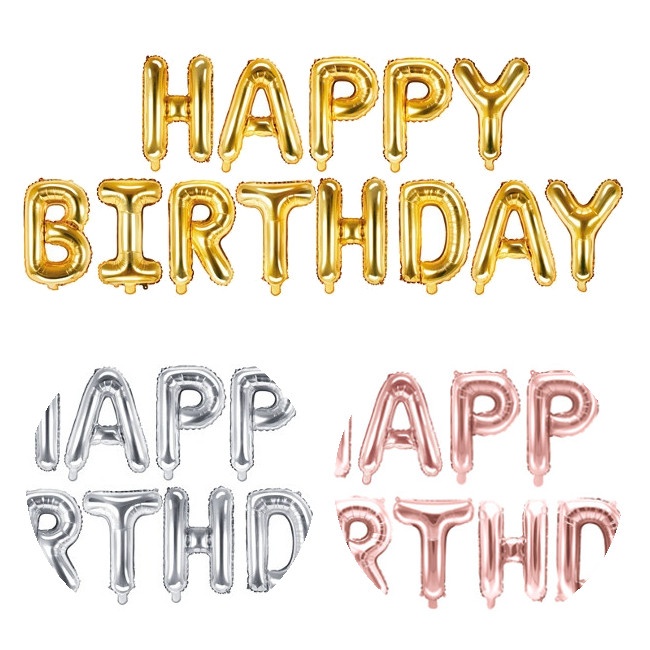 Globo letras Happy Birthday de 35 cm - PartyDeco por 4,50 €